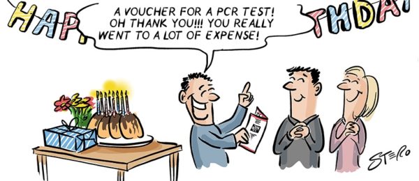 Cartoon PCR test coupon - Roth-Cartoons (EN)